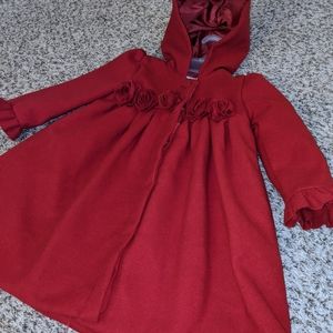 Red Christmas Dress Coat Size 4T